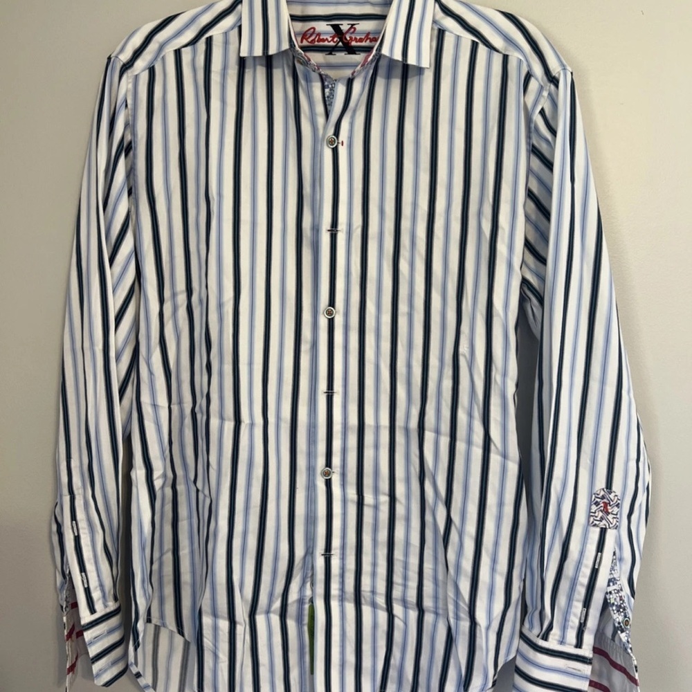 Robert Graham Men's Long Sleeve Button-Up Striped Size M